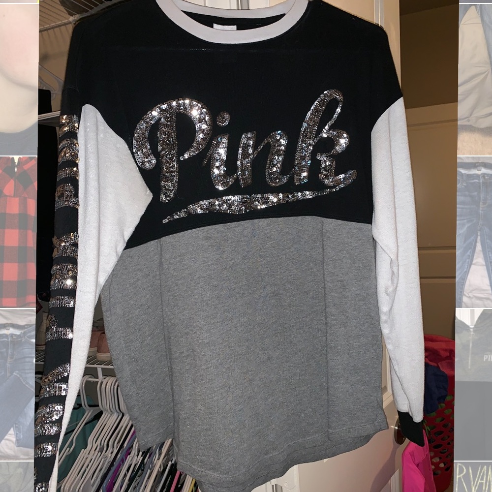Pink, long sleeve sequence shirt!